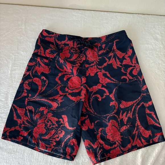 Patagonia Wavefarer Board Shorts Blue Orange All Over Floral Print size 34 - Picture 7 of 14